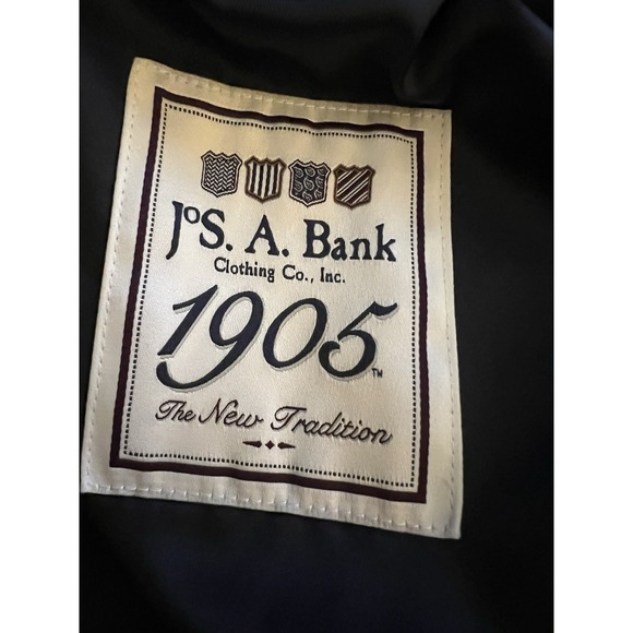 Jos. A. Bank Other - Jos. A. Bank Mens 44R Tailored Fit‎ 100% Wool Plaid Sport Coat Blazer Navy Plaid